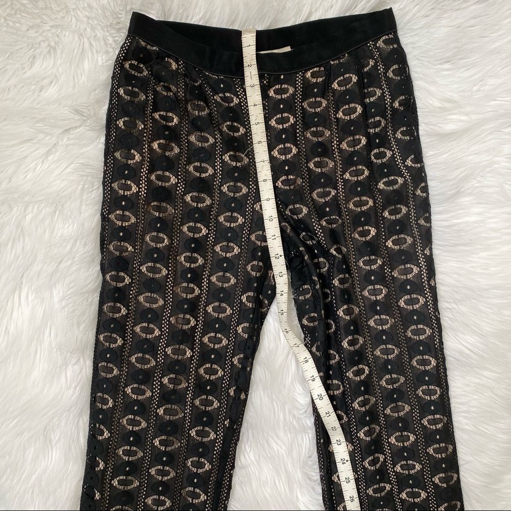 Sea New York Silk Black tan Lace Trouser Pants 2 - Picture 6 of 10